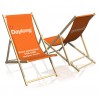 Transat De Plage personnalisé - Chilienne en Bois