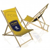 Transat De Plage personnalisé - Chilienne en Bois